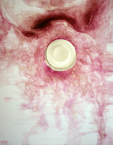 Aga Piotrowska, Tracheotomia, olej na płótnie, 140 x 110 cm,  2012